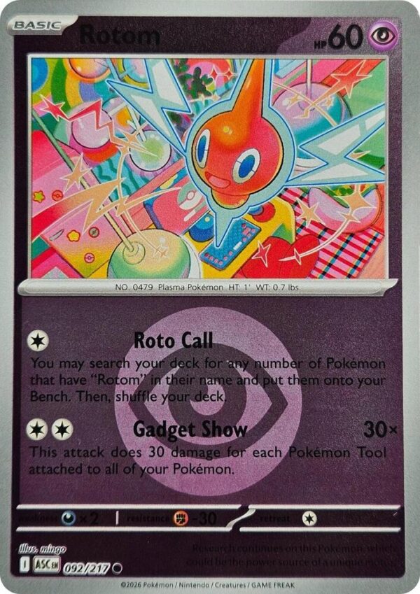 Rotom (Energy Symbol Pattern) 092/217 Reverse Holofoil ME: Ascended Heroes