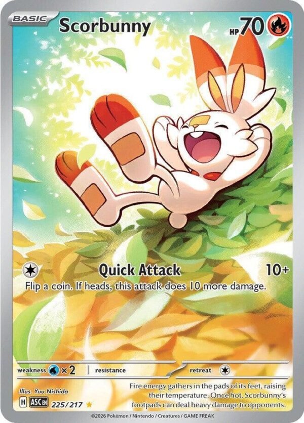 Scorbunny 225/217 Holofoil ME: Ascended Heroes Scorbunny 225/217 Holofoil ME: Ascended Heroes