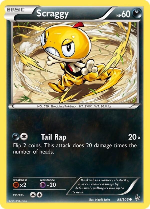 Scraggy 58/106 Normal XY – Flashfire