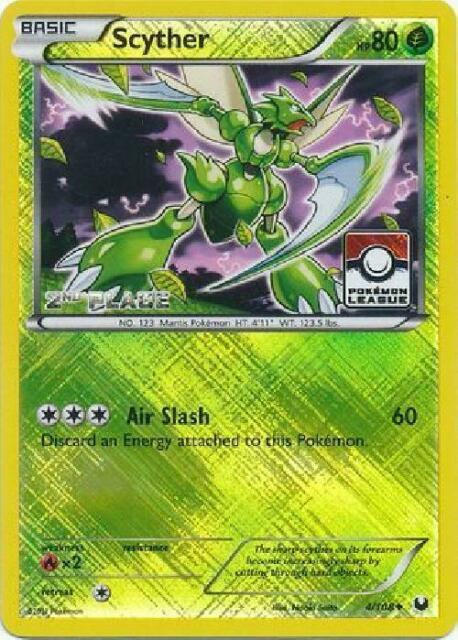 Scyther 4/108 (Pokemon League) [2nd Place] 004/108 Reverse Holofoil League & Championship Cards