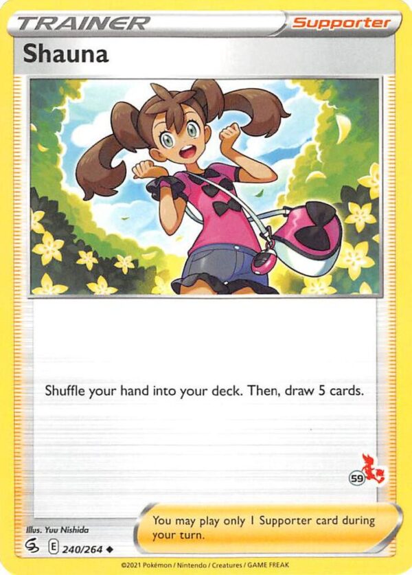 Shauna 240/264 (#59 Cinderace Stamped) Normal Battle Academy 2022