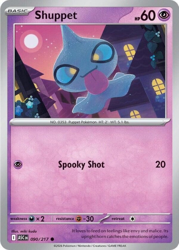 Shuppet 090/217 Normal ME: Ascended Heroes Shuppet 090/217 Normal ME: Ascended Heroes