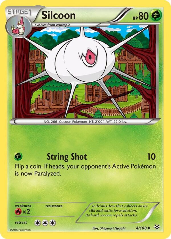 Silcoon 4/108 Reverse Holofoil XY – Roaring Skies Silcoon 4/108 Reverse Holofoil XY – Roaring Skies