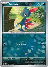 Sneasel (Poke Ball Pattern) | 061/131 | Holofoil | SV: Prismatic Evolutions