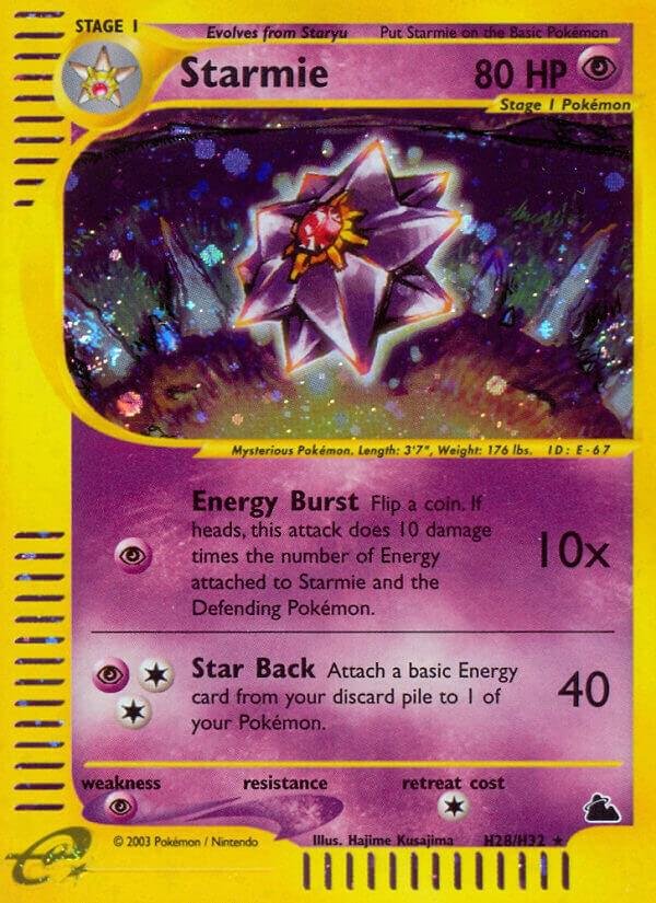Starmie (H28) H28/H32 Holofoil Skyridge