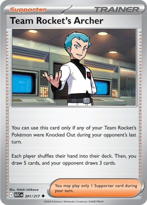 Team Rocket’s Archer 201/217 Normal ME: Ascended Heroes