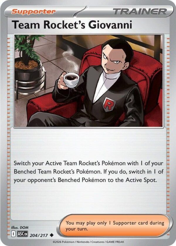 Team Rocket’s Giovanni 204/217 Normal ME: Ascended Heroes