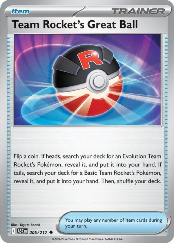 Team Rocket’s Great Ball 205/217 Normal ME: Ascended Heroes