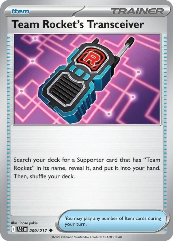 Team Rocket’s Transceiver 209/217 Normal ME: Ascended Heroes