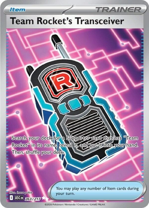 Team Rocket’s Transceiver 263/217 Holofoil ME: Ascended Heroes Team Rocket’s Transceiver 263/217 Holofoil ME: Ascended Heroes