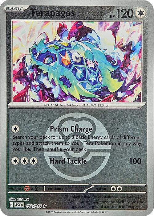 Terapagos (Love Ball) 178/217 Reverse Holofoil ME: Ascended Heroes