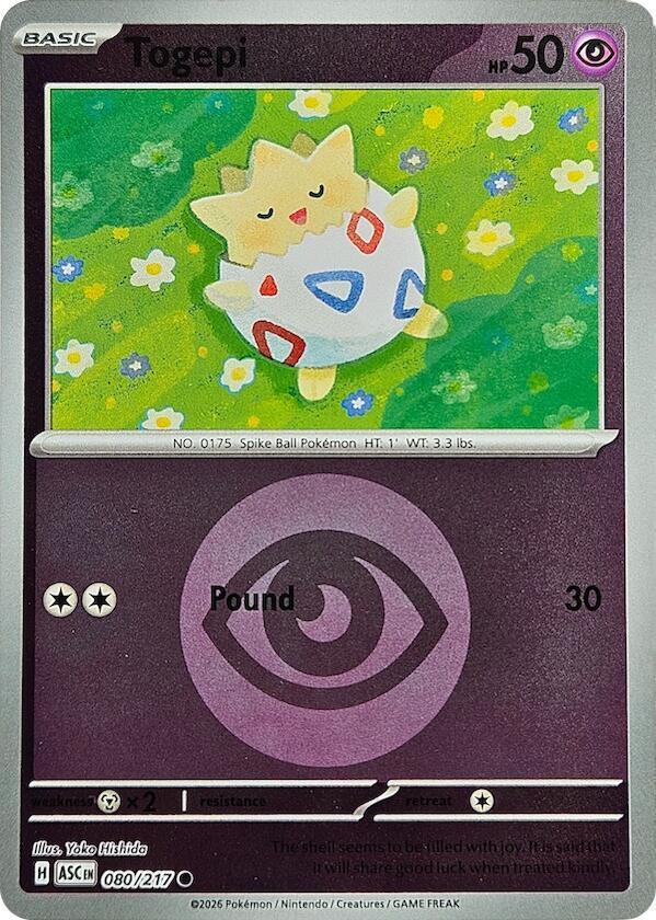 Togepi (Energy Symbol Pattern) 080/217 Reverse Holofoil ME: Ascended Heroes