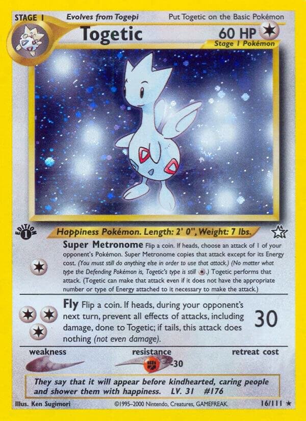Togetic 016/111 1st Edition Holofoil Neo Genesis Togetic 016/111 1st Edition Holofoil Neo Genesis