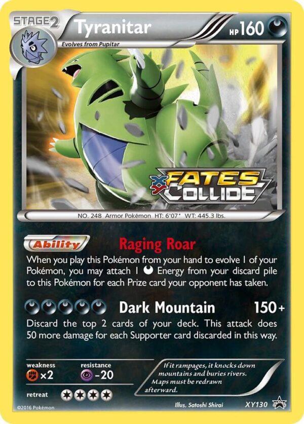 Tyranitar (Prerelease) XY130 Holofoil XY Promos Tyranitar (Prerelease) XY130 Holofoil XY Promos