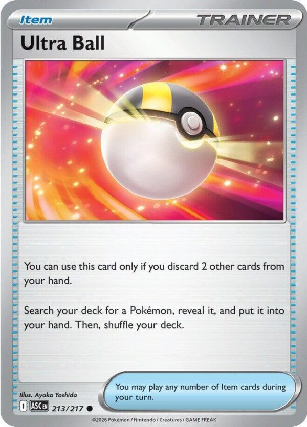 Ultra Ball 213/217 Reverse Holofoil ME: Ascended Heroes