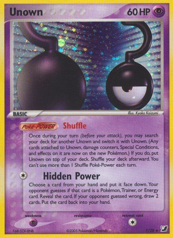 Unown (?) ?/28 Holofoil Unseen Forces