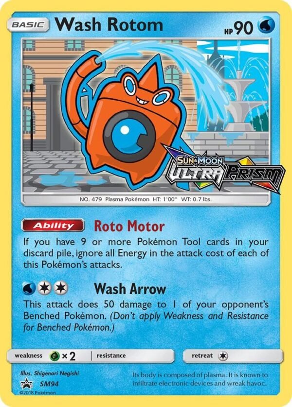 Wash Rotom SM94 (Prerelease) Holofoil SM Promos Wash Rotom SM94 (Prerelease) Holofoil SM Promos