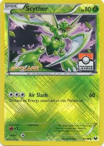 Scyther | 4/108 (Pokemon League) [4th Place] | 004/108 | Reverse Holofoil | League & Championship Cards