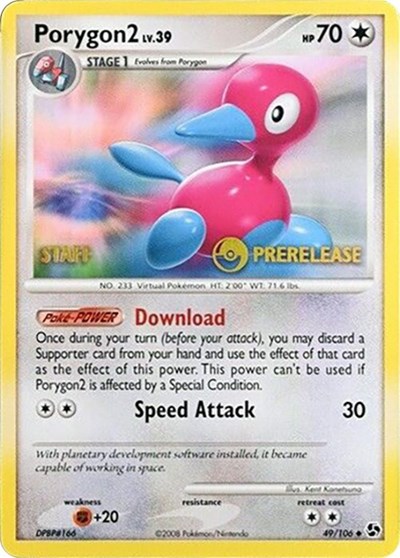 Porygon2 | 49/106 (Prerelease) [Staff] | Normal | Diamond and Pearl Promos