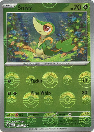 Snivy (Poke Ball Pattern) | 001/086 | Holofoil | SV: Black Bolt