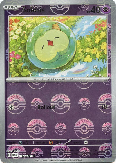 Solosis (Poke Ball Pattern) | 037/086 | Holofoil | SV: Black Bolt