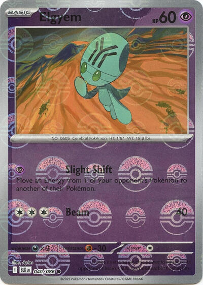 Elgyem (Poke Ball Pattern) | 040/086 | Holofoil | SV: Black Bolt