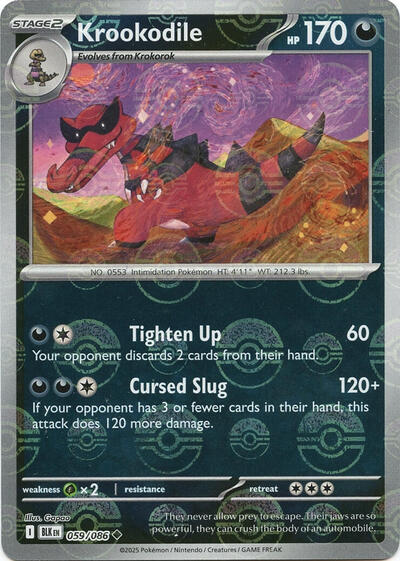 Krookodile (Poke Ball Pattern) | 059/086 | Holofoil | SV: Black Bolt