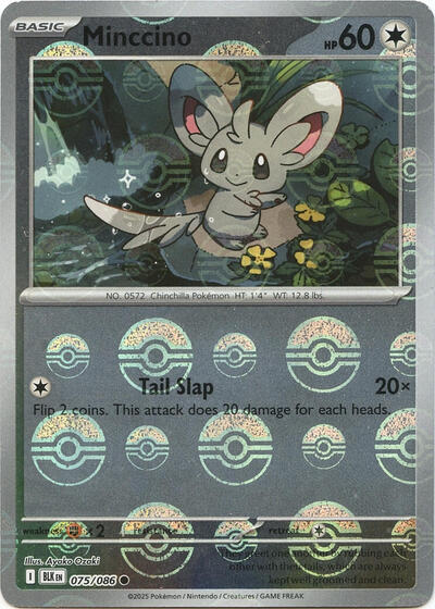 Minccino (Poke Ball Pattern) | 075/086 | Holofoil | SV: Black Bolt
