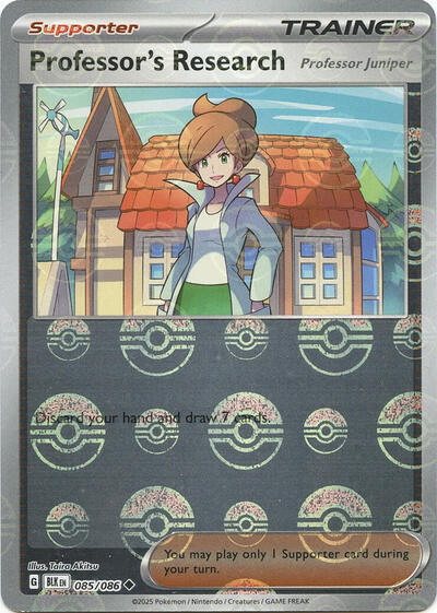 Professor's Research (Poke Ball Pattern) | 085/086 | Holofoil | SV: Black Bolt