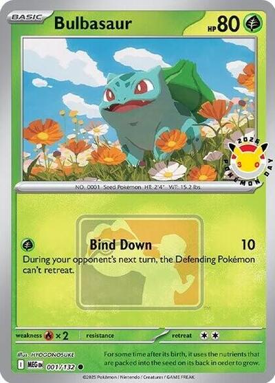 Bulbasaur (Pokemon Day 2026) | 001/132 | Holofoil | Miscellaneous Cards & Products