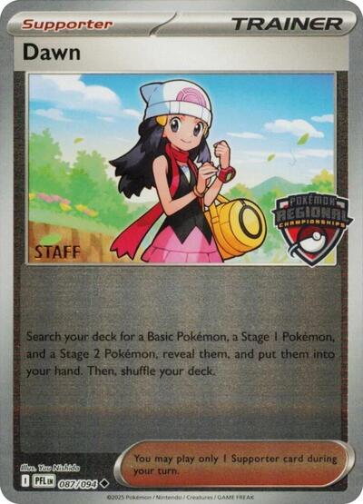Dawn (Regional Championship) [Staff] | 087/094 | Reverse Holofoil | League & Championship Cards
