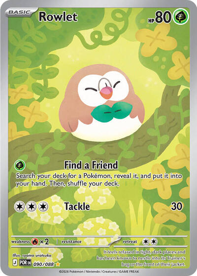 Rowlet | 090/088 | Holofoil | ME03: Perfect Order