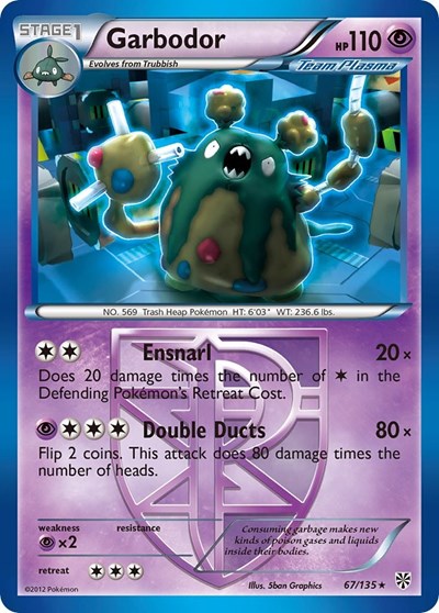 Garbodor (Team Plasma) (67) | 67/135 | Reverse Holofoil | Plasma Storm