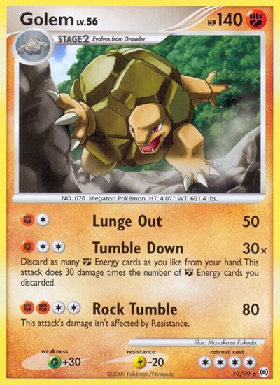 Golem | 19/99 | Reverse Holofoil | Arceus