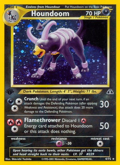 Houndoom (4) | 04/75 | 1st Edition Holofoil | Neo Discovery