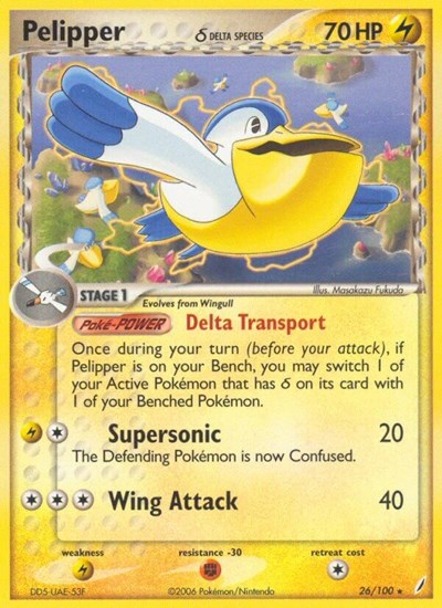 Pelipper (Delta Species) | 26/100 | Normal | Crystal Guardians