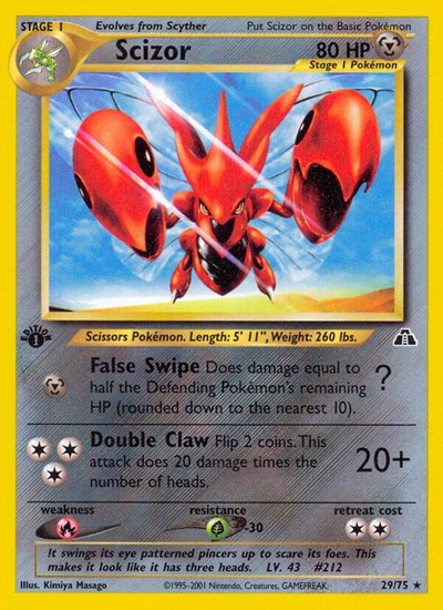 Scizor (29) | 29/75 | 1st Edition | Neo Discovery