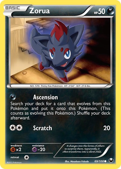 Zorua (69) | 69/108 | Reverse Holofoil | Dark Explorers