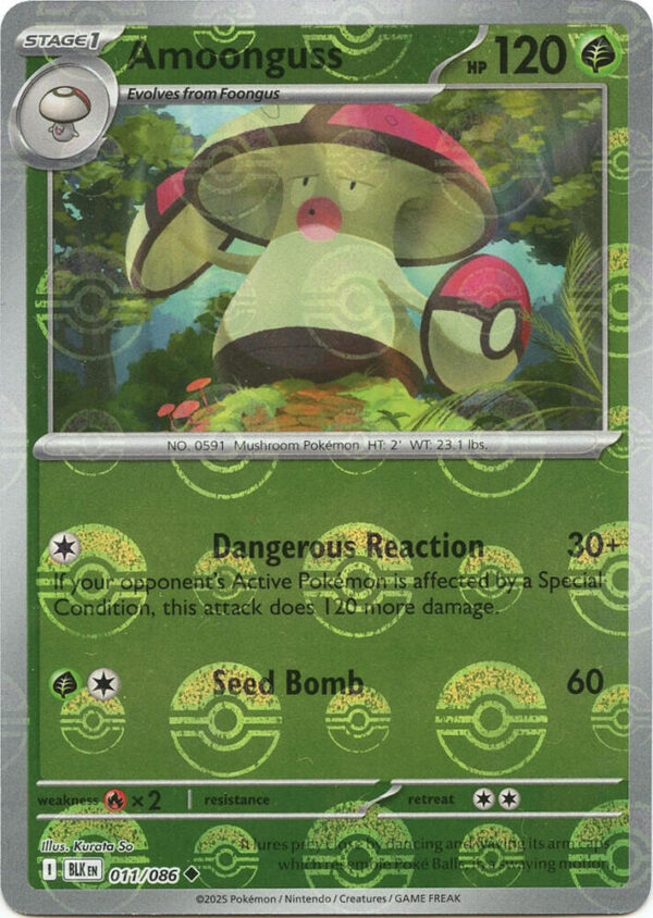 Amoonguss (Poke Ball Pattern) 011/086 Holofoil SV: Black Bolt Amoonguss (Poke Ball Pattern) 011/086 Holofoil SV: Black Bolt