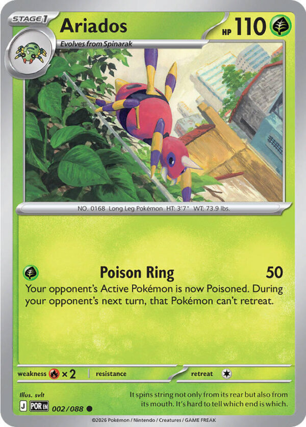 Ariados 002/088 Reverse Holofoil ME03: Perfect Order
