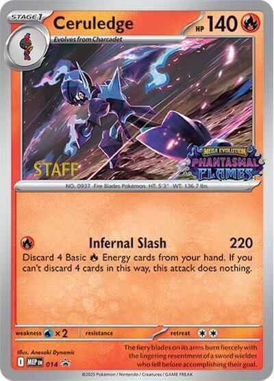 Ceruledge (Prerelease) [Staff] 14 Holofoil ME: Mega Evolution Promo