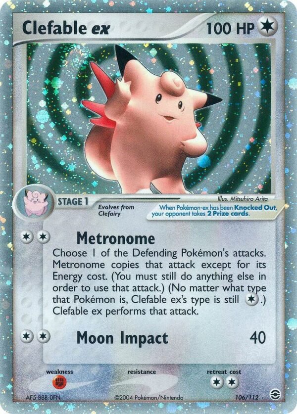 Clefable ex 106/112 Normal FireRed & LeafGreen Clefable ex 106/112 Normal FireRed & LeafGreen