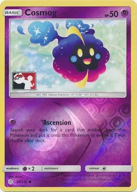 Cosmog 99/236 Reverse Holofoil League & Championship Cards