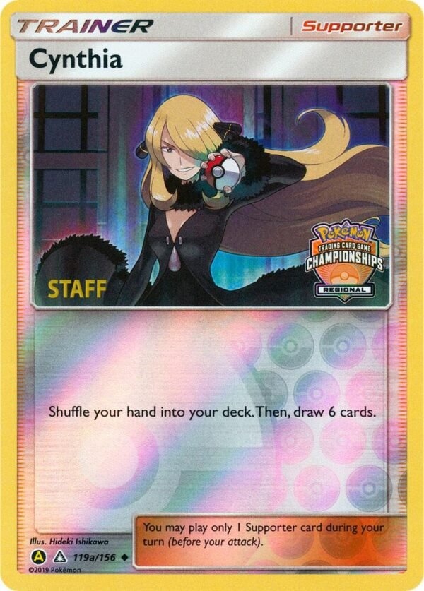 Cynthia 119a/156 (Regional Championships) [Staff] Reverse Holofoil League & Championship Cards