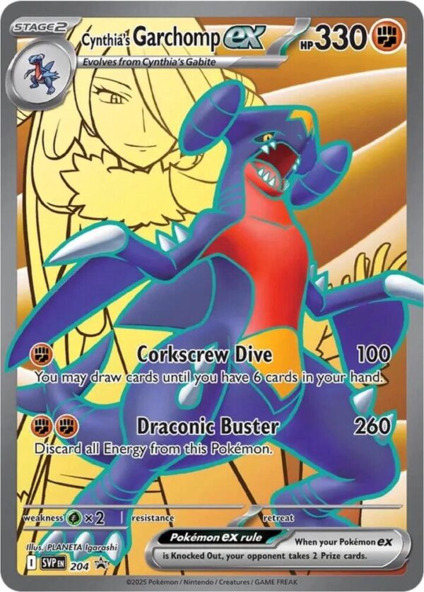 Cynthia’s Garchomp ex 204 Holofoil SV: Scarlet & Violet Promo Cards Cynthia’s Garchomp ex 204 Holofoil SV: Scarlet & Violet Promo Cards