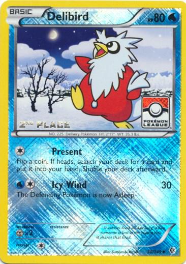 Delibird 38/149 (Pokemon League) [2nd Place] 038/149 Reverse Holofoil League & Championship Cards