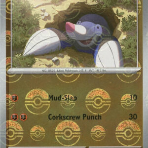 Drilbur (Poke Ball Pattern) 045/086 Holofoil SV: Black Bolt