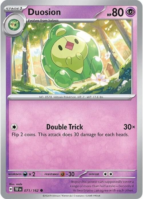 Duosion 071/162 Reverse Holofoil SV05: Temporal Forces