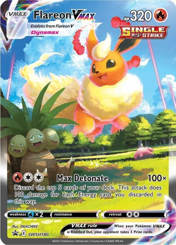 Flareon VMAX SWSH180 Holofoil SWSH: Sword & Shield Promo Cards