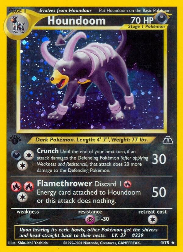 Houndoom (4) 04/75 1st Edition Holofoil Neo Discovery